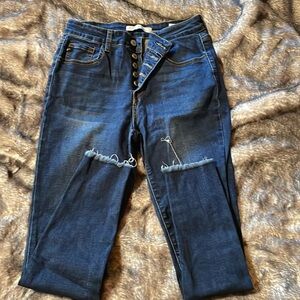 Kancan high rise button fly skinny jeans